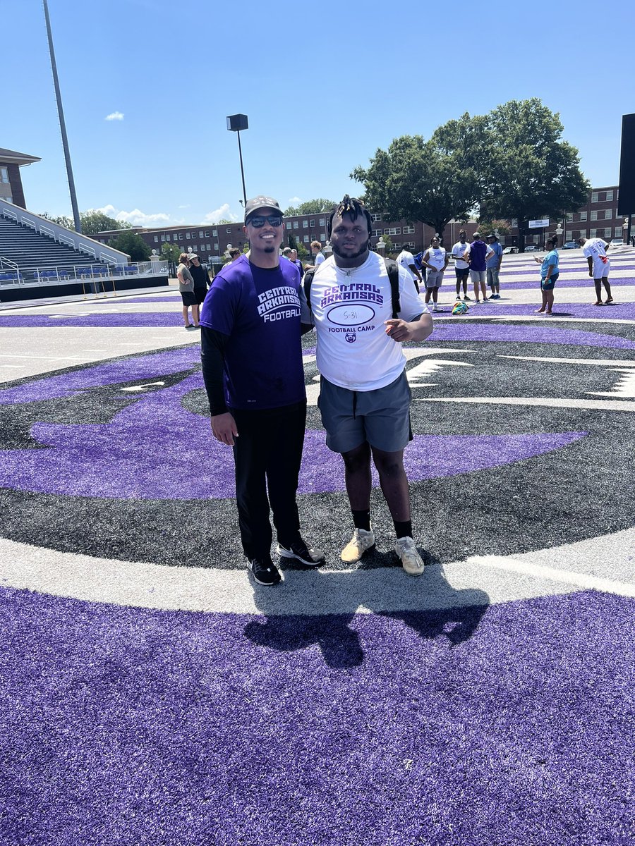 Had a Great time <a href="/UCA_Football/">𝗨𝗖𝗔 𝗕𝗘𝗔𝗥𝗦 𝗙𝗢𝗢𝗧𝗕𝗔𝗟𝗟</a> camp today! Thanks to all the coaches for all the knowledge and help… <a href="/Coach_TDavis/">Tony Davis - UCA</a> <a href="/CoachGBoykin/">Gunnar Boykin - UCA</a> <a href="/NathanBrownUCA/">Nathan Brown</a> <a href="/BrooksHollings3/">Brooks Hollingsworth</a> <a href="/kencollums/">Ken Collums</a> <a href="/coachkitchens42/">Matt Kitchens</a> <a href="/Keith_Scott05/">KsRecruitingTalk</a> <a href="/CoachPerrone/">Coach Perrone (My Recruits)</a>