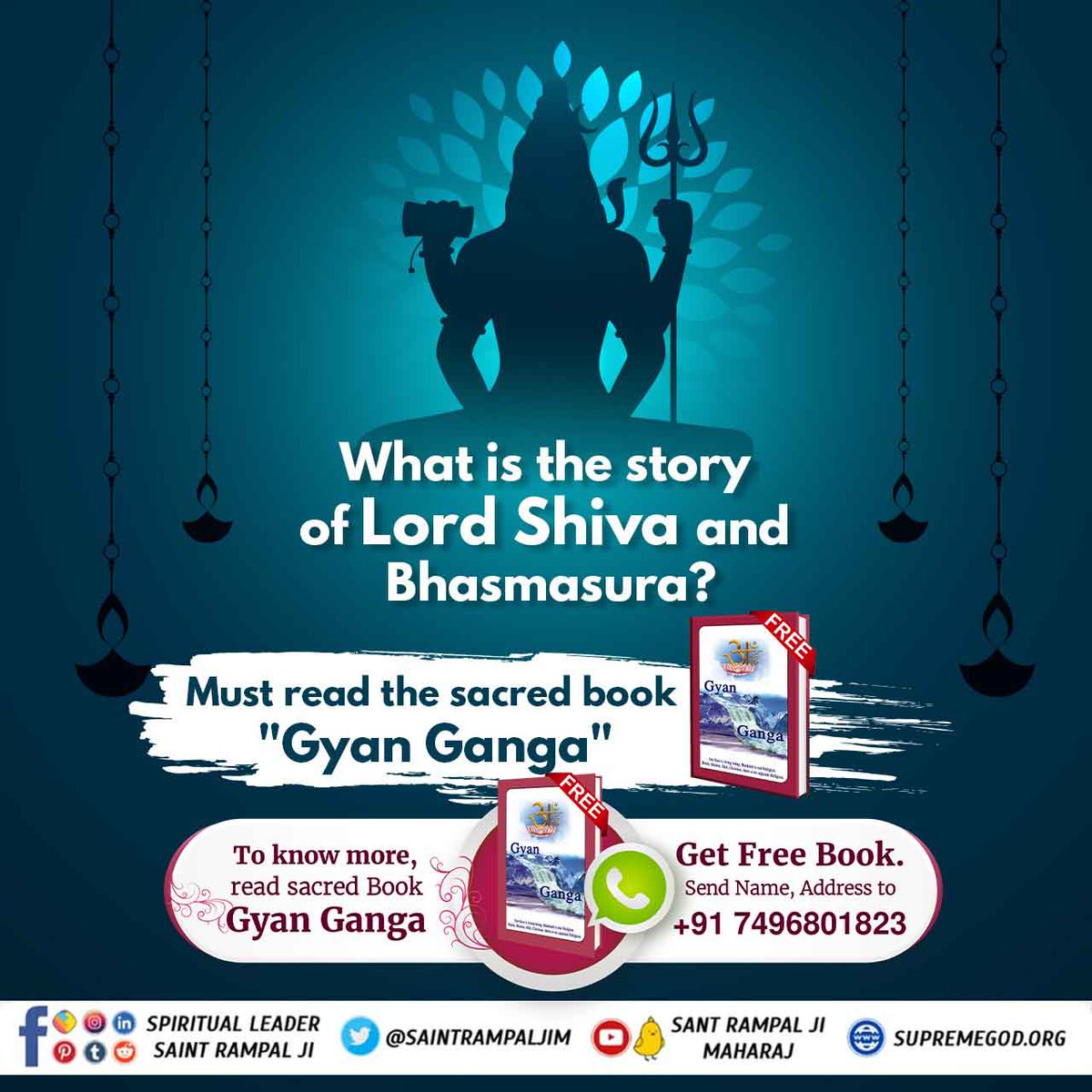 bQFTCyTCS1zk6df's tweet photo. #TheStoryOfLordShiva
काल और महाकाल कौन हैं?
जानकारी के लिए पढ़ें पुस्तक 👉 "ज्ञान गंगा"
Kabir is Supreme God
देखें साधना चैनल शाम 7 :30 बजे । https://t.co/9kK54sXs39