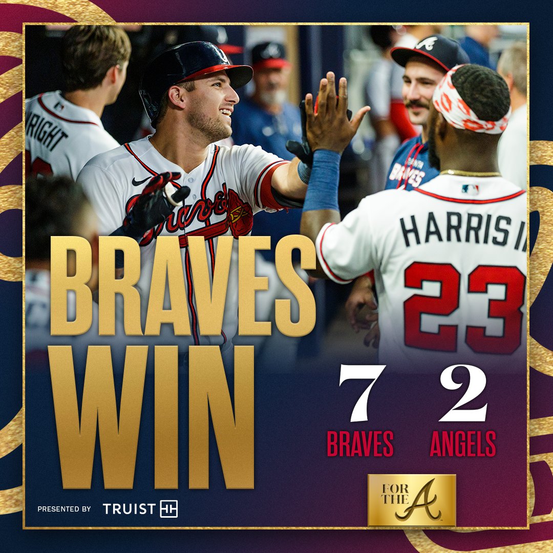Braves's tweet photo. ✅ Game
✅ Series

@TruistNews | #ForTheA https://t.co/jf45LrJfUf