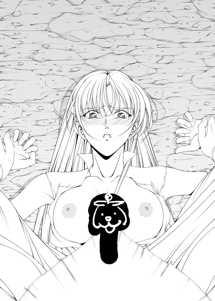 今日の一枚も昔描いた #ワーズワース の18禁同人漫画「がんばれシャロンちゃん3」の作業中の画像。
某( ゜∀゜)o彡゜おっぱい!おっぱい!なページの完成品。
この絵は無駄にウォートシーカ様外せたり表情や胸の差分があったりしますね。
個人的にキャラを描くよりも背景が大の苦手…😣 