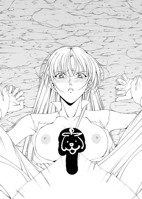 今日の一枚も昔描いた #ワーズワース の18禁同人漫画「がんばれシャロンちゃん3」の作業中の画像。
某( ゜∀゜)o彡゜おっぱい!おっぱい!なページの完成品。
この絵は無駄にウォートシーカ様外せたり表情や胸の差分があったりしますね。
個人的にキャラを描くよりも背景が大の苦手…😣 