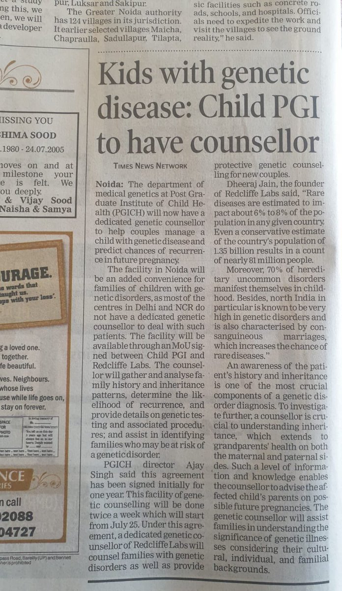 Post Graduate Institute of Child Health, Noida (@pgichildhealth) on Twitter photo PGICH to have special counsellor service for kids with Genetic Diseases <a href="/IasAlok/">Alok Kumar 🇮🇳</a> <a href="/as29762/">Ajai Singh</a> <a href="/RajDrakashraj11/">Dr Akash Raj</a> <a href="/redcliffelab/">Redcliffe Labs</a> <a href="/brajeshpathakup/">Brajesh Pathak</a> <a href="/UPGovt/">Government of UP</a> <a href="/mededuup/">Medical Education UP</a> <a href="/myogioffice/">Yogi Adityanath Office</a> <a href="/dmgbnagar/">DM G.B. Nagar/NOIDA</a> <a href="/CeoNoida/">CEO, NOIDA Authority</a> <a href="/TOINoida/">TOI Noida</a> <a href="/HTNoidaGzb/">HT Noida & Ghaziabad</a> PGICH to have special counsellor service for kids with Genetic Diseases <a href="/IasAlok/">Alok Kumar 🇮🇳</a> <a href="/as29762/">Ajai Singh</a> <a href="/RajDrakashraj11/">Dr Akash Raj</a> <a href="/redcliffelab/">Redcliffe Labs</a> <a href="/brajeshpathakup/">Brajesh Pathak</a> <a href="/UPGovt/">Government of UP</a> <a href="/mededuup/">Medical Education UP</a> <a href="/myogioffice/">Yogi Adityanath Office</a> <a href="/dmgbnagar/">DM G.B. Nagar/NOIDA</a> <a href="/CeoNoida/">CEO, NOIDA Authority</a> <a href="/TOINoida/">TOI Noida</a> <a href="/HTNoidaGzb/">HT Noida & Ghaziabad</a>