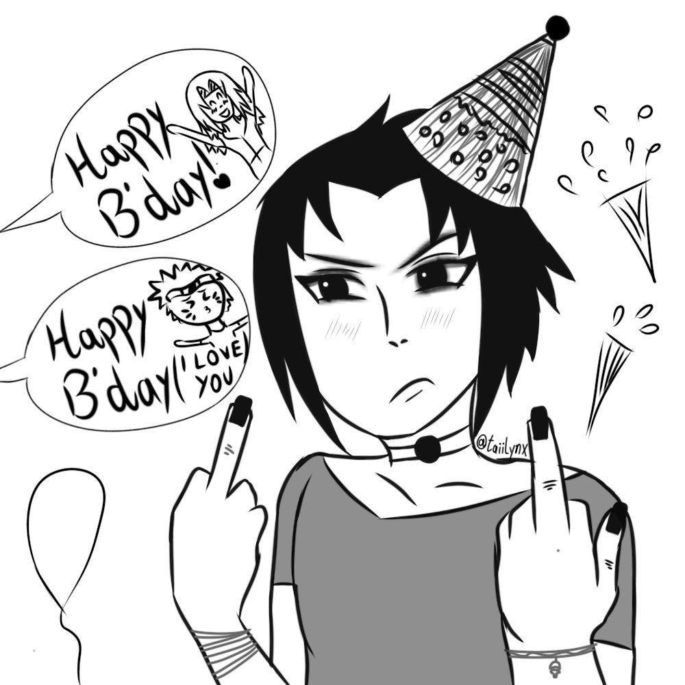 #HappyBirthdaySasuke

Ele até tenta manter a pose, mas no fundo fica totalmente boiolinha <3