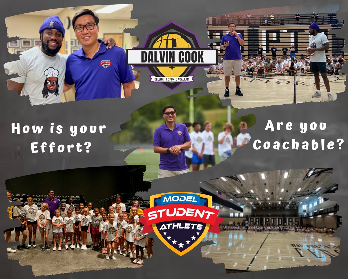 Proud to be among the partners with @dalvincook & @CSA_Camps on Football and Cheer Camp at East Ridge H.S. this weekend! 8 keys to be a @ModelStuAthlete, but Dalvin wants us focusing on 'Effort' and 'Being Coachable!' I'd say he shows great effort and has been very coachable!