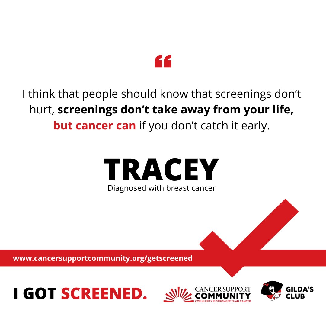 Many cancers can be detected via routine screenings, but studies show that ~10 million routine cancer screenings were missed as a result of the pandemic. 

👏Learn more about which routine screenings are available &amp; take the pledge to #GetScreened cancersupportcommunity.org/getscreened