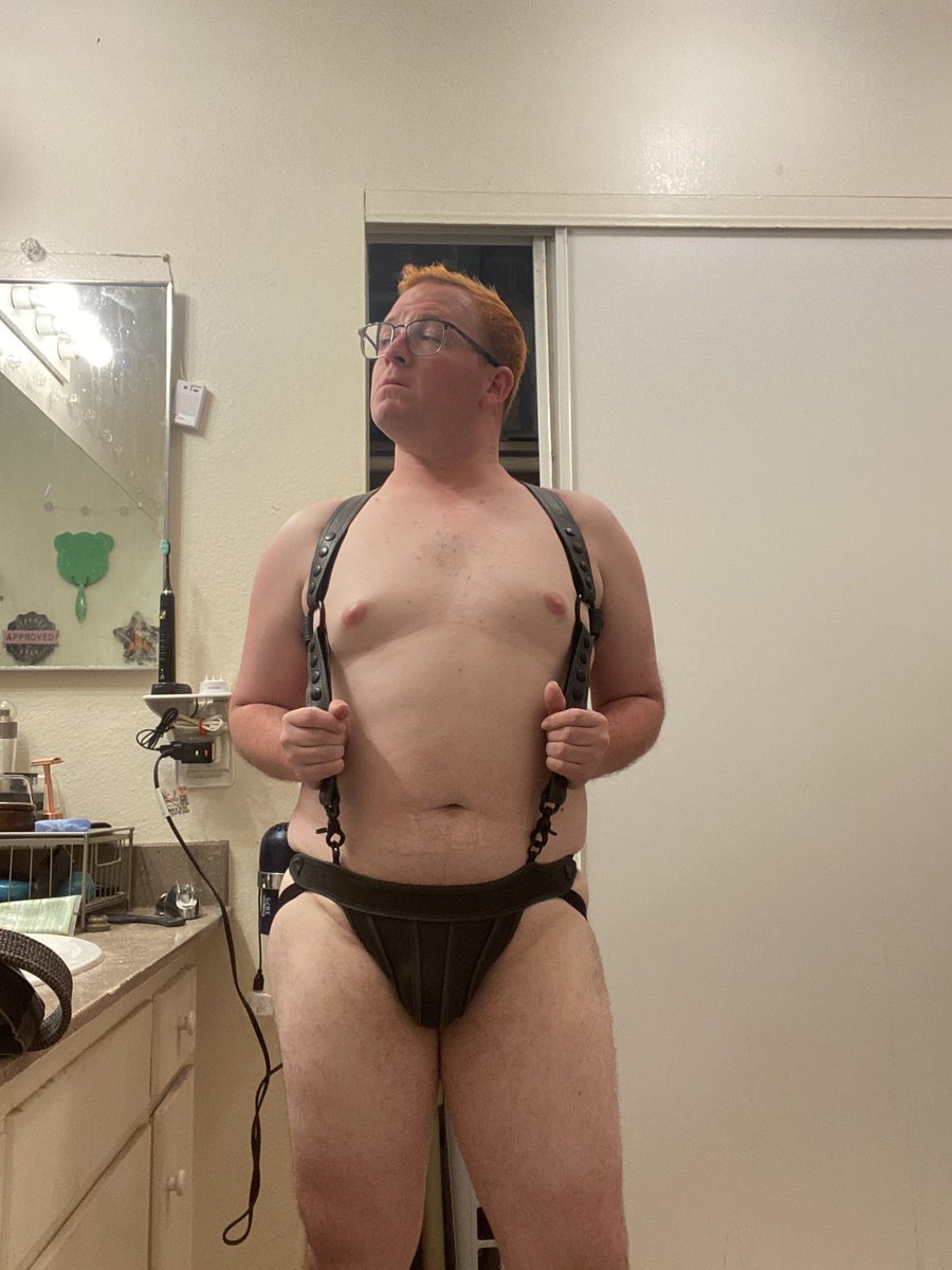 ShayJaxonxxx's tweet photo. Thoughts? New harness and jock from @roughtradegear for tonight’s #DILFparty at #FalconNorth https://t.co/DX6Drd3MKP