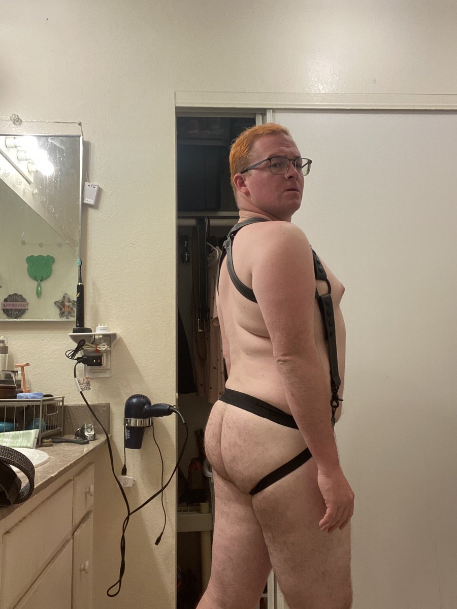 ShayJaxonxxx's tweet photo. Thoughts? New harness and jock from @roughtradegear for tonight’s #DILFparty at #FalconNorth https://t.co/DX6Drd3MKP