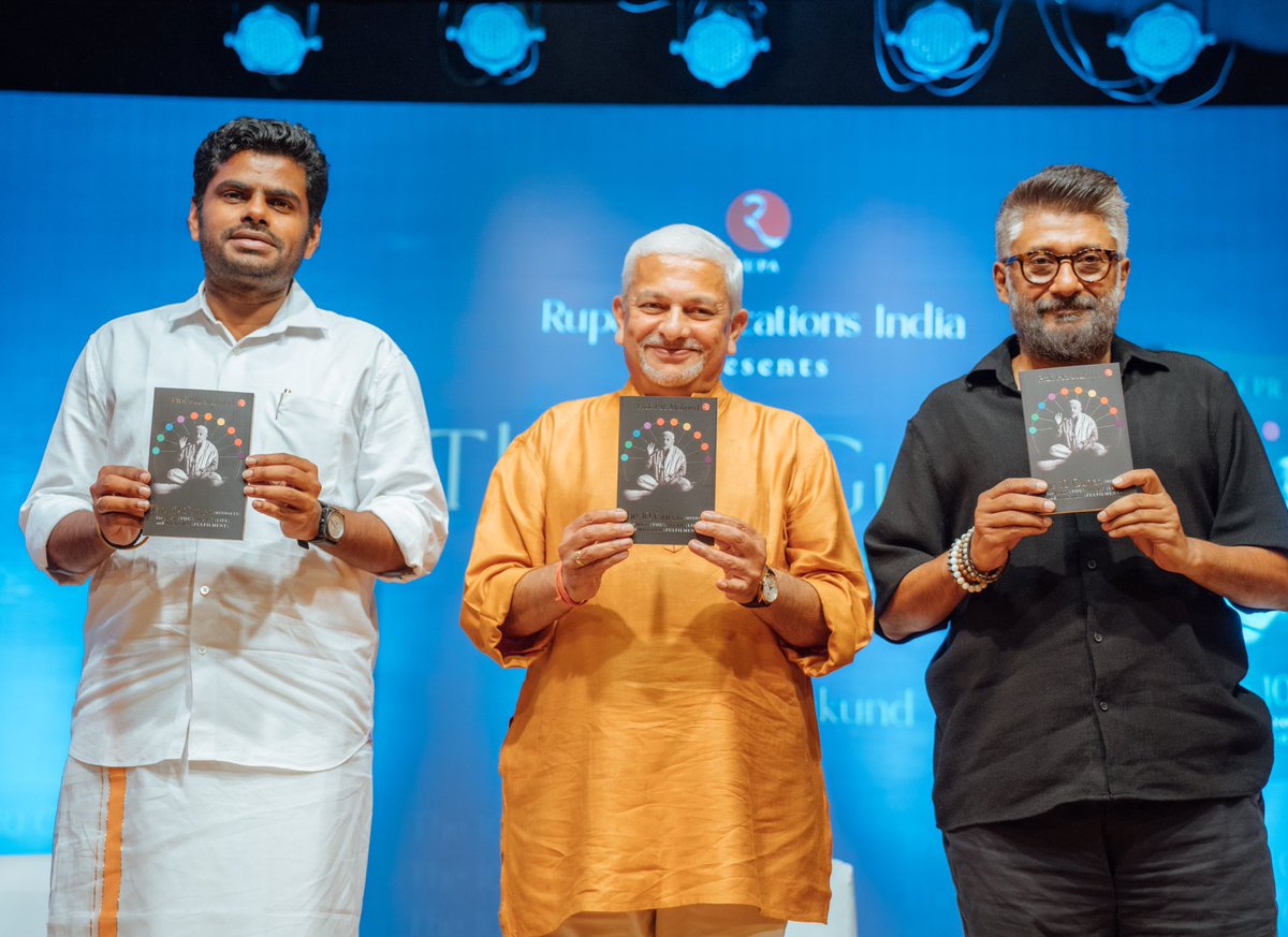 vivekagnihotri's tweet photo. I’d like to thank wonderful people of Chennai, @ProfPRMukund and dynamic leader &amp; new hero of TN @annamalai_k and the organisers for all the love. 

#10Gunas is a book everyone must read. It’s about how Indic values can be used for modern day success. @Rupa_Books https://t.co/We8ubT9nHz