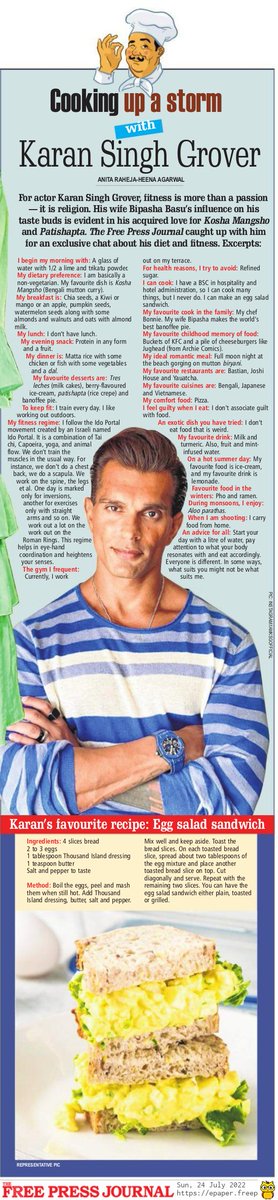 Cooking Up A Storm With <a href="/Iamksgofficial/">Karan Singh Grover</a>: '<a href="/bipsluvurself/">Bipasha Basu</a> makes the world’s best banoffee pie!'

#KaranSinghGrover #BipashaBasu

By <a href="/agheena/">Heena Ashok Agarwal</a> <a href="/AnitaRaheja4/">Anita Raheja</a>

freepressjournal.in/entertainment/…