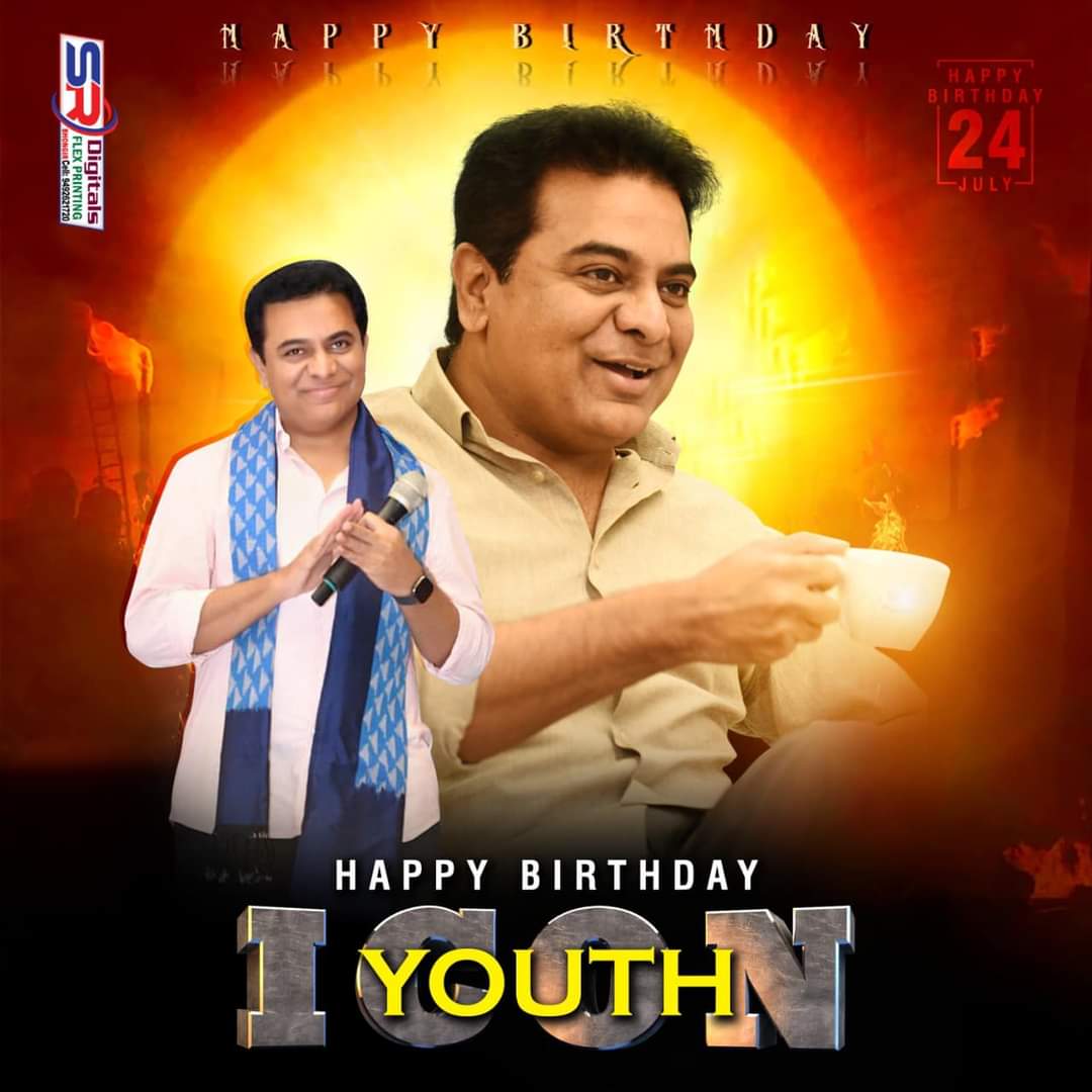 LINESHP3's tweet photo. Many many happy returns of the day - Youth Icon KTR Anna @KTRTRS @mkrkkpmla @SATISHCORP_FNG https://t.co/R2H8bXixGx