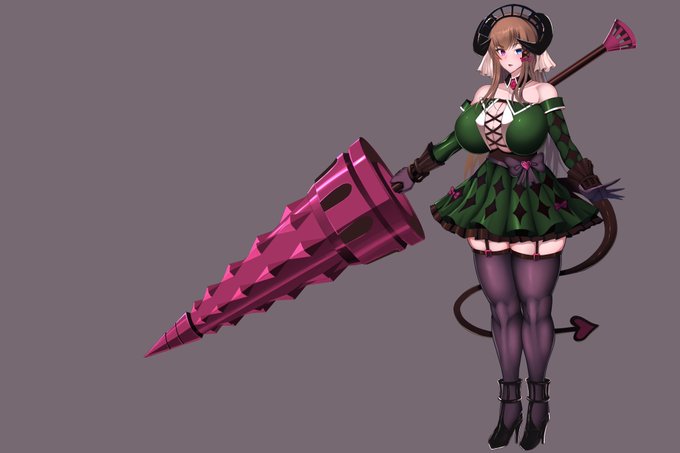 今月の支援サイトに登場する
ふたなりの女悪魔のナヘマー様です 