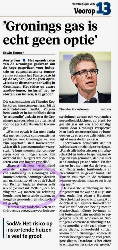 HarmaWilde's tweet photo. #Gaswinning #Groningen Uit een x-aantal reacties op Twitter concludeer ik dat sommigen eerst doden willen zien in Groningen voordat ze begrijpen dat gaswinning niet meer meer veilig is.
Hoe komen die mensen toch aan zo'n #luguber idee?
#stopgaswinning
Want 👇 https://t.co/sJjOk7sDFQ