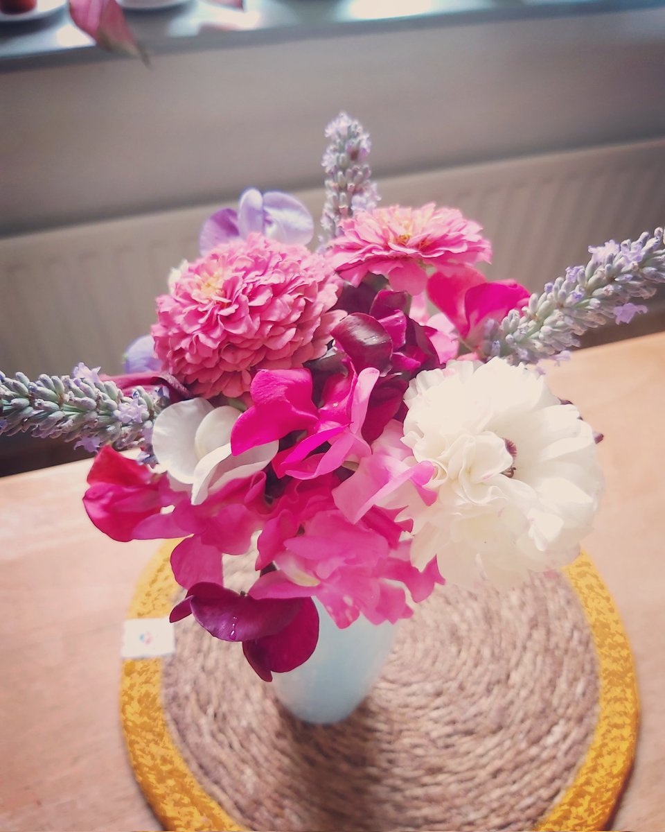 Great harvest of flowers from my garden, making the curatage smell rather delicious.