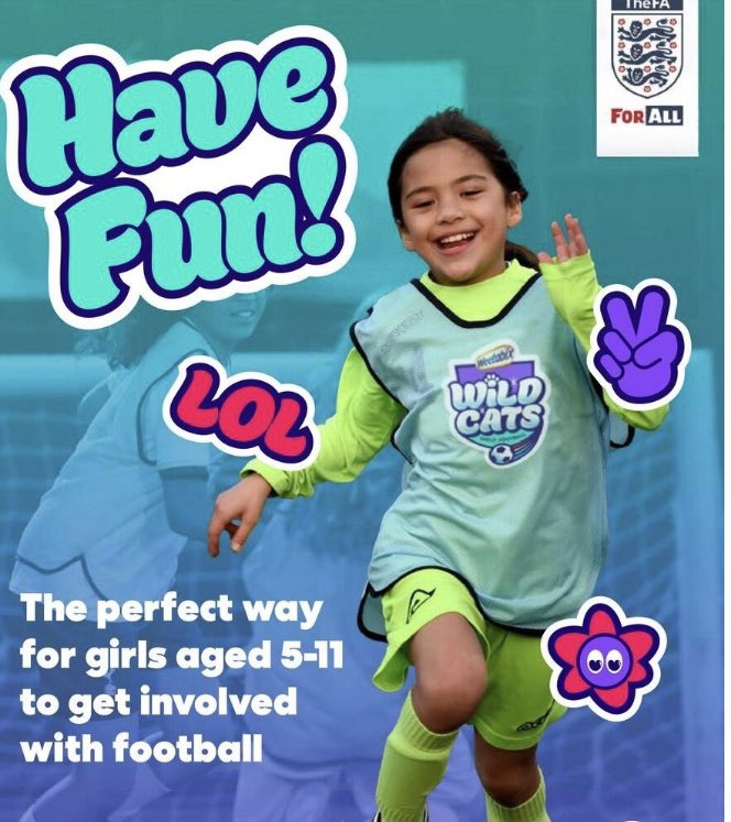Good luck to all of the Lionesses today! 
We are really excited for the Euro 2022 final. If you’re inspired to play come and join our #weetabixwildcat sessions at Hemel Aces. Every Saturday at Yew Tree School 9-10am. Get in contact for more details. @hertfordshirefa @hemelaces