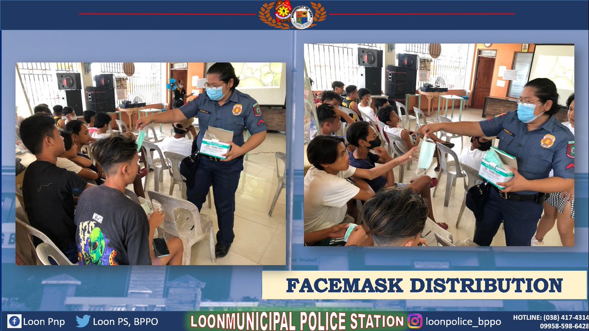 loonpsbppo's tweet photo. July 31, 2022: Cuasi, Loon, Bohol - Facemask Distribution
#TeamPNP
#TeamLoonGoodCops
#WeServeAndProtect
#PNPPATROLPLAN2030 https://t.co/7qLMkaDoq4