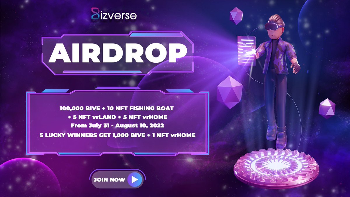 airdropinspect's tweet photo. New airdrop: BIZVERSE (BIVE)
Total Reward: 100,000 BIVE &amp; 20 NFTs
Rate: ⭐️⭐️⭐️⭐️
Winners: 505 Random &amp; Top 500
Distribution: within 20 days after the airdrop ends

Airdrop Link: https://t.co/gyPGHg2Whp

#Airdrop #Airdrops #Airdropinspector #BIZVERSE #BIVE #NFT #Crypto #Bitcoin https://t.co/jSryxOqDiN
