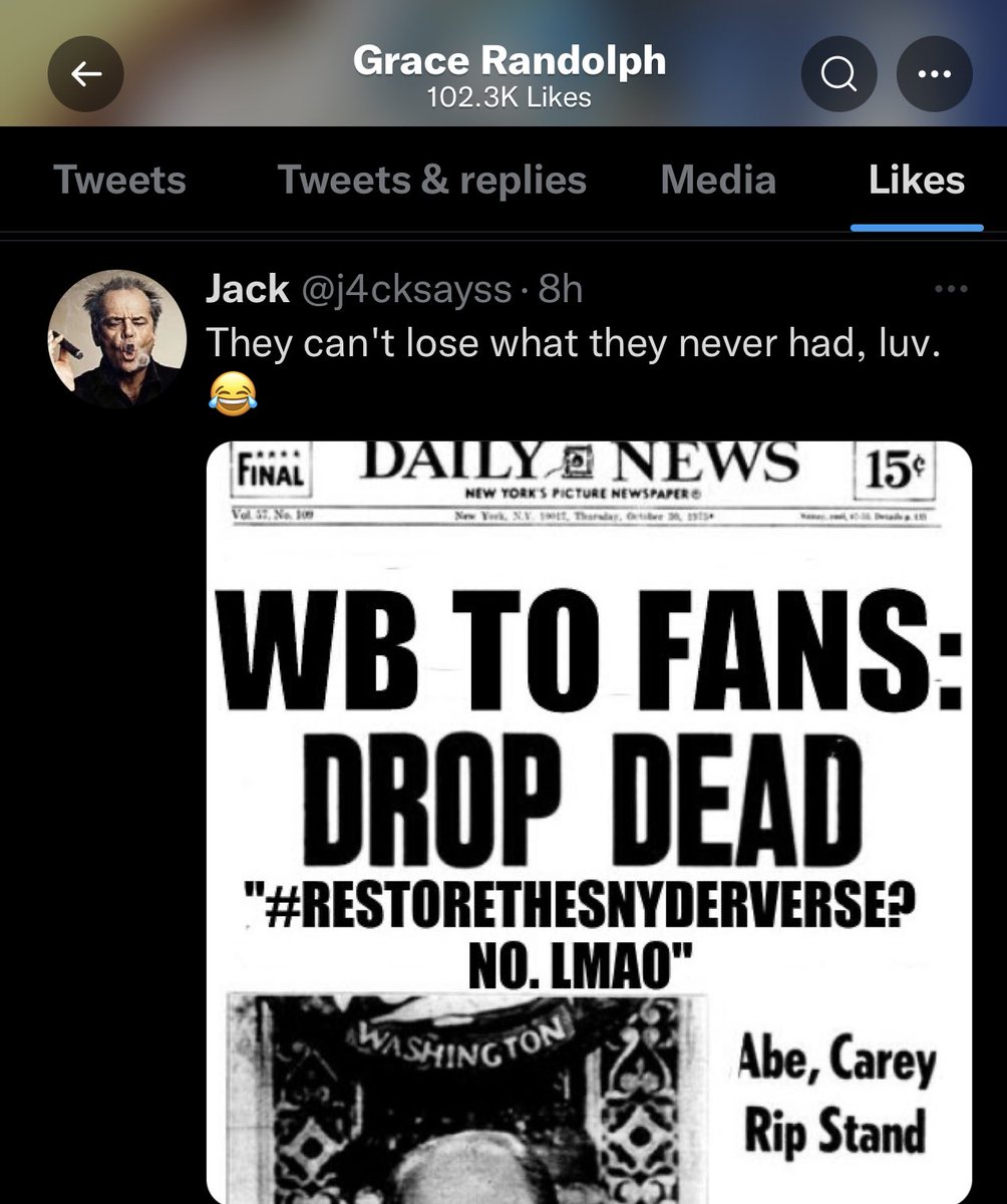 I never trusted @GraceRandolph and i always believed that she was two faced and a reason why journalism is a joke. You keep messing with the fans but when they clap back, they are 'toxic'. Ok @JamesGunn and @CathyYan has already called you out so I suggest you stop while you can.