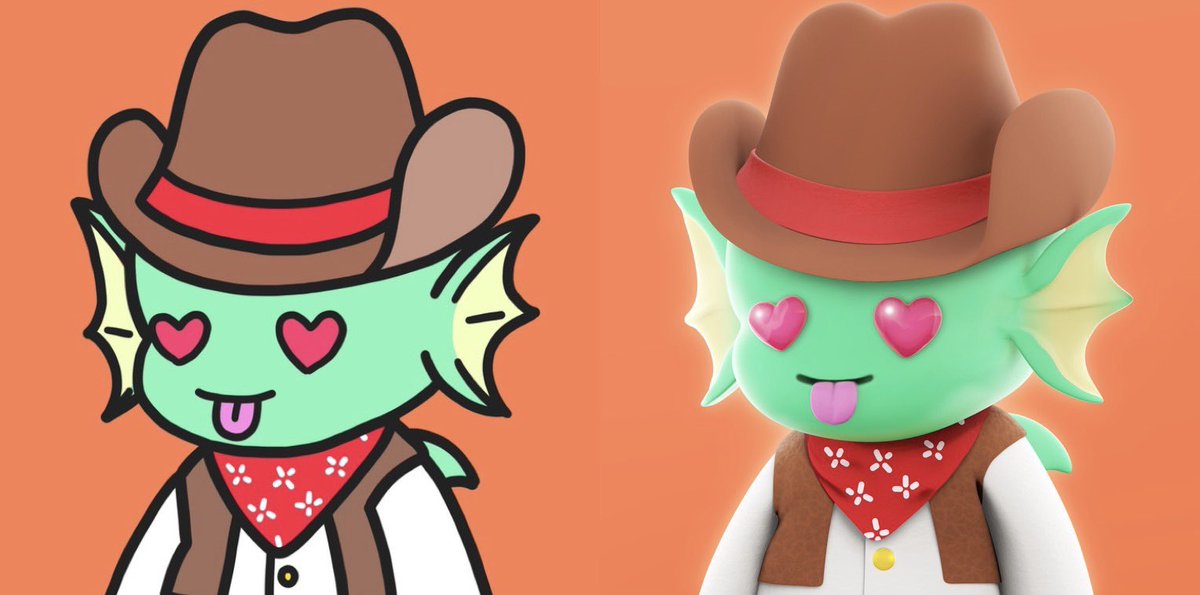 ToolTimeMax's tweet photo. Before and after @kanteltec went off on my @fishyfamNFT Such amazing work. Can’t wait to see him turn more fishy 3D! #fishyfam #famnotfood #fishyfollowfishy 🤠🐠 https://t.co/3WZmL4tpAo