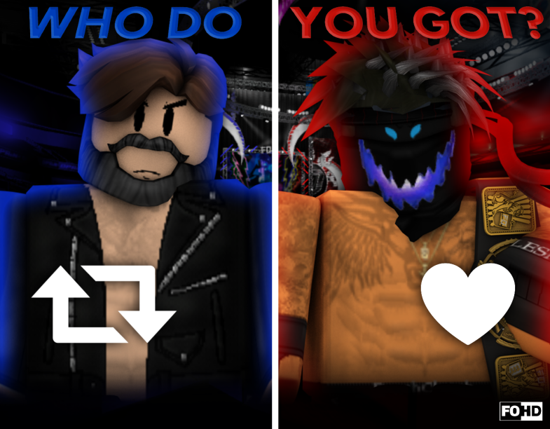 FedOn2021's tweet photo. #SweetRevenge is premiering in a few hours! (5PM Eastern), Federation Online team is asking who YOU got in the #OnlineChampionship🎖 match? If you’re going with the #BEAST @CyxnLxgicRBLX leave a ❤️ on this tweet! If you’re going with the PRINXE @PRINXESeanBalor  leave a 🔁 https://t.co/H1ewUMP4Bj