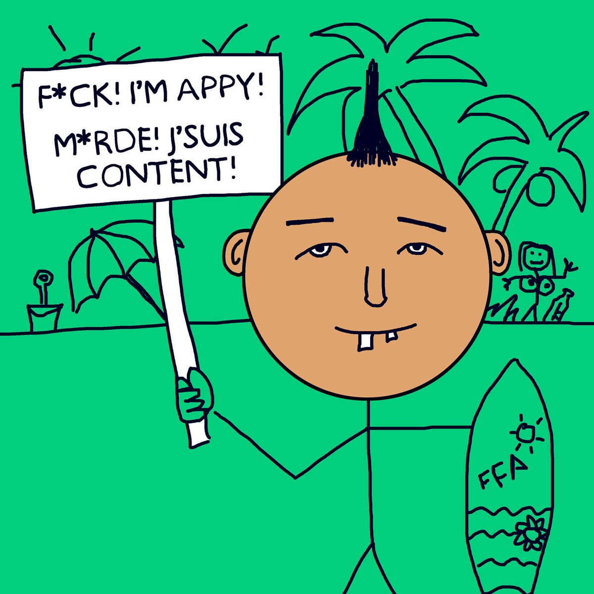 FFA_nft's tweet photo. 🏖️ Appy Sunday! ☀️
No need to go on #strike, it’s #Sunday ✌.
🏖️🏄 or 🍌 🍑 ?

#FFA #Greve #FrenlyFrenchAssoles #LesTrouducs #IfUrEreUrEarly #NFT #AppyAsYppo #Beach #NFTCommunity #NFTCollectors #NFTProjects #Sunday #Surfing 
 #ALaGreve #Strike #NFTs #FreeMint https://t.co/4v9iAipqJx