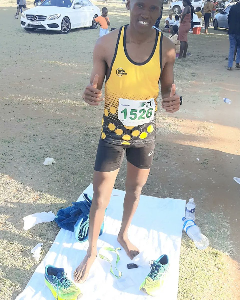 4th place yesterday at @Foskor21km I had a great run despite not being on podium finish I'm just greatful with the results and the progress so far big thanks to my sponsors @MR_RunningClub <a href="/ASICS_ZA/">ASICS_ZA</a> <a href="/32Gi/">32Gi®</a> <a href="/Suunto_Fitness/">Suunto South Africa</a> <a href="/AskCoachParry/">Coach Parry</a>