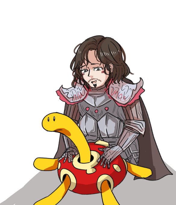 ツボツボのお世話をするディアロス・ホスロー 