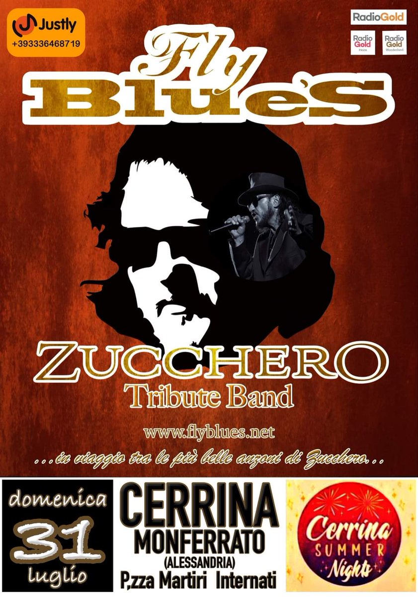 FlyBluesTribute's tweet photo. Questa sera a Cerrina! Accendiamo il buio con le più belle canzoni di Zucchero! https://t.co/RGHtaWqNPy