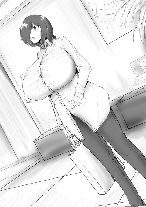 #今月描いた絵を晒そう 
今月忙しくてあんまり描けなかったけど描いたものは全部乳でかいです 