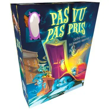 Incarnez une bande de fantômes espiègles et tentez de vous sauver d’un hôtel… sans être vus par les humains qui vous lorgnent par le trou de la serrure !
Pas Vu pas Pris est commandable chez Ludi Corner 
ludicorner.be/produit/pas-vu…