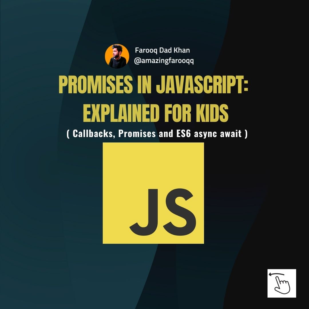 farooqdadai's tweet image. 💚 Promises in JavaScript: Explained for Kids 💚
( Callbacks, Promises and ES6 async await )
