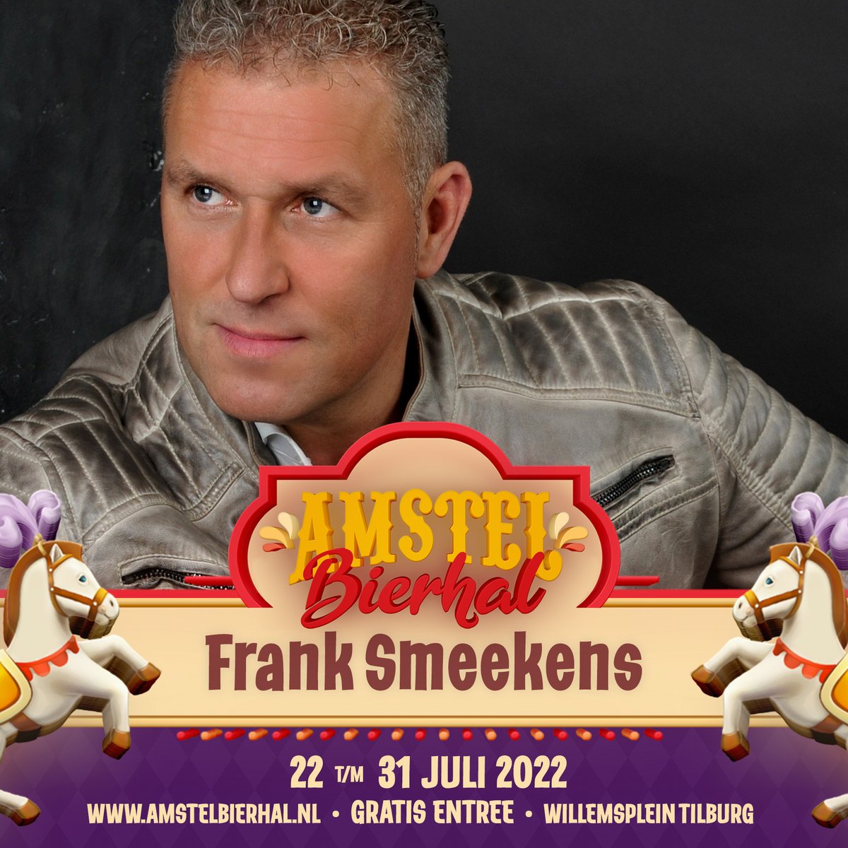 Dit is alweer het laatste feestje van de Amstel Bierhal. Ben er vandaag vroeg bij (vanaf 15:00 uur) zodat je nog even vol gas kunt gaan Ferry Goorden , Frank Smeekens , Danny Canters, Robert Pater, John West  en DJ Coenio! Tot in de Bierhal!