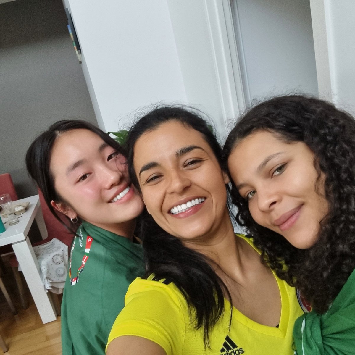 What a beautiful day with my #PhD sisters @JulianaViana26 and @Kobayashi1S perfect company to enjoy the ladies football final 👩🏾‍🔬 #CopaAmericaFemenina #CopaAmericaFemenina2022 🇨🇴🇧🇷 #WomenInSTEM #thisiswhatascientistlookslike