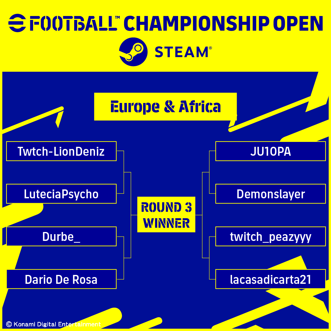 play_eFootball's tweet photo. The #efootballchampionshipopen 2022 is taking place next weekend 🏆  

These are the players coming from Europe and Africa who are looking to be the top 2 from each platform and advance to the World Finals 🌍 

Stay tuned for more information📺

 #efootball https://t.co/mE4cL7BFG1