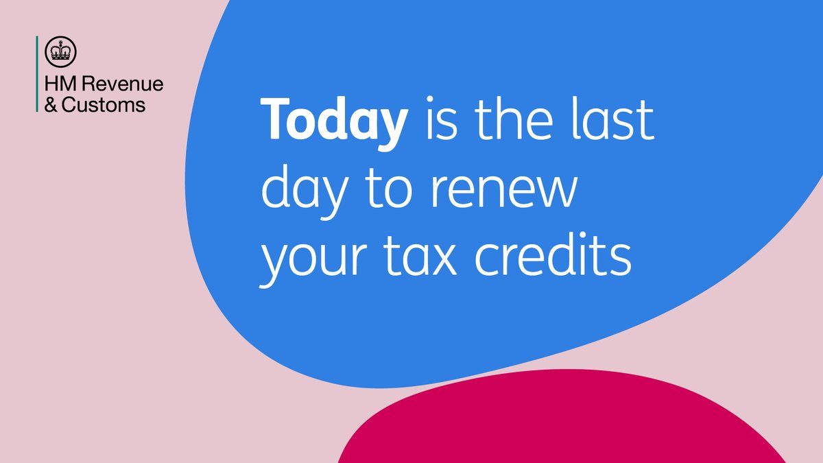 Today is the Tax Credit renewal deadline. You can use the link below to track your progress, report changes, and view your payment dates and amounts. Renew online today 👇
gov.uk/manage-your-ta…