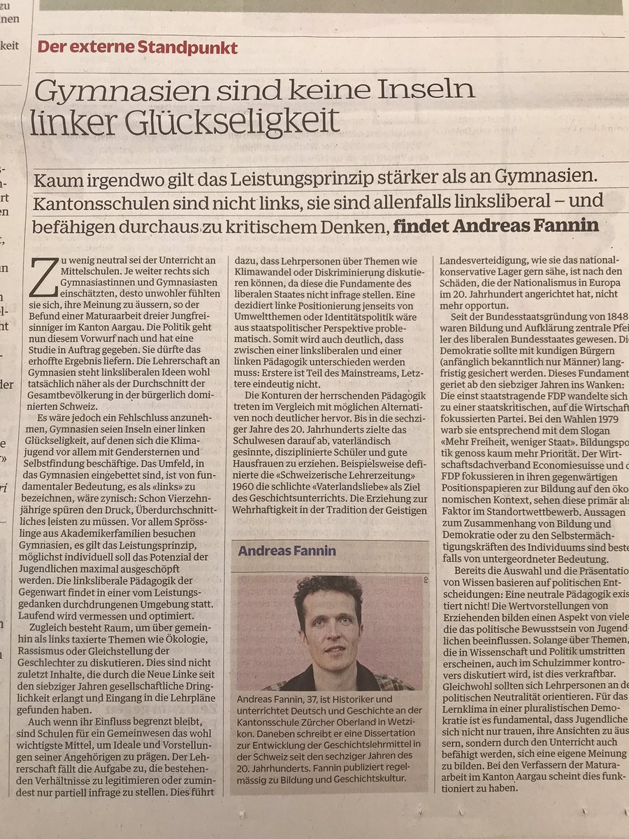 Für die #nzzas habe ich einen Text über linke gymilehrkräfte geschrieben. #twlz