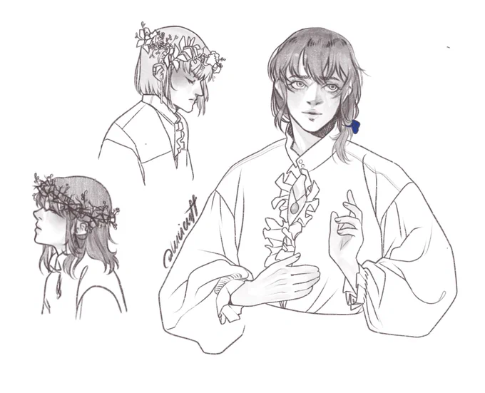 sketches i made for the #khunbamweek2022 #day2 that i just finished lmao 