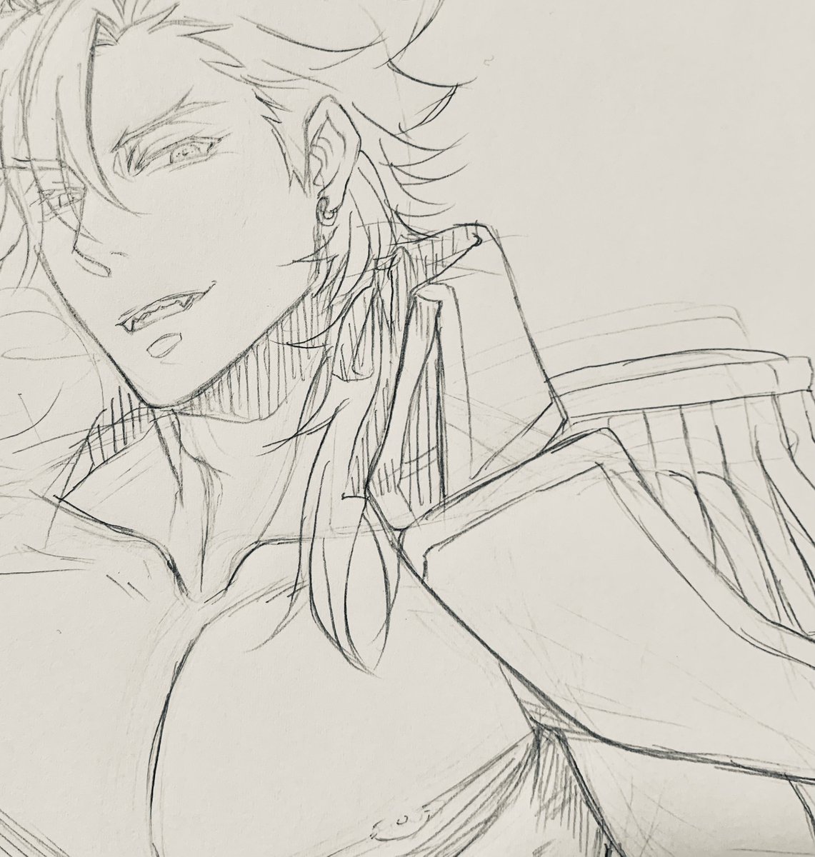 だらだら描いてる
紙が湿気ってなかなか進まん😌 