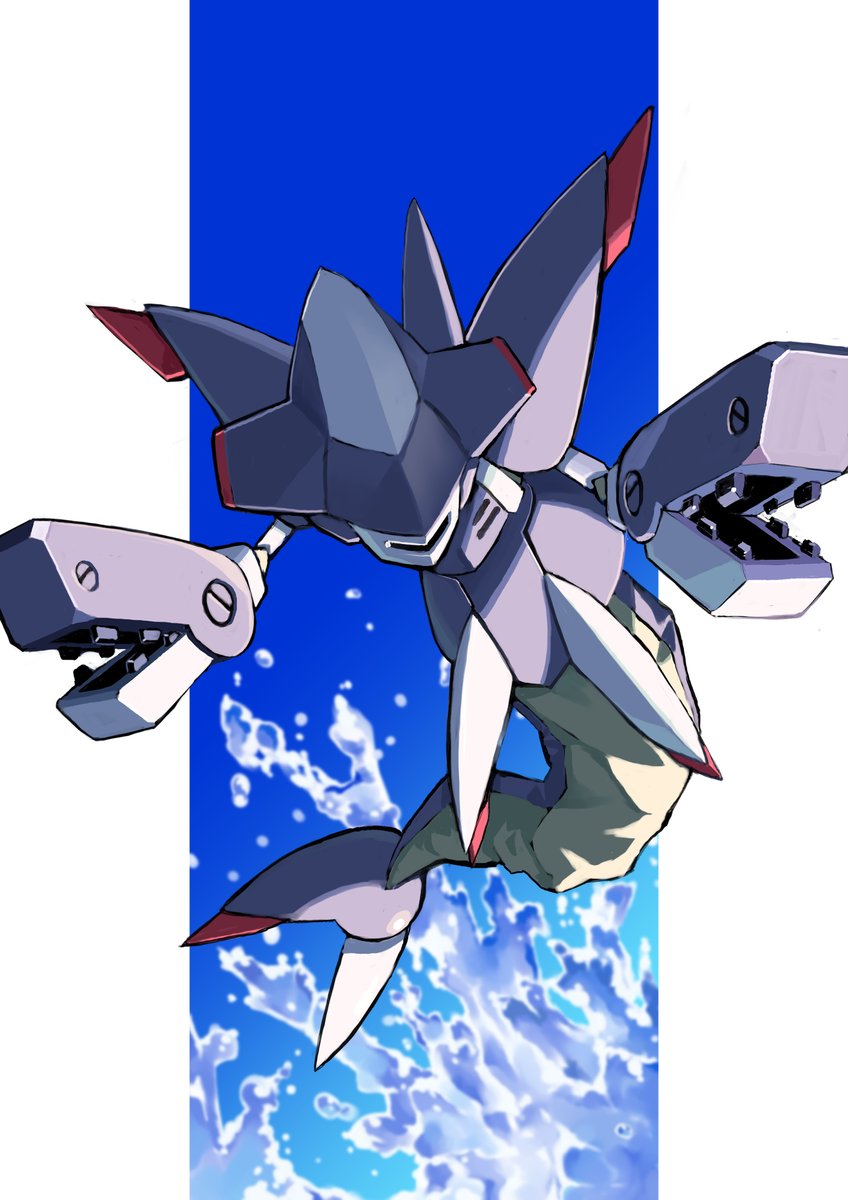 no humans solo robot water mecha pokemon (creature) full body general  illustration images
