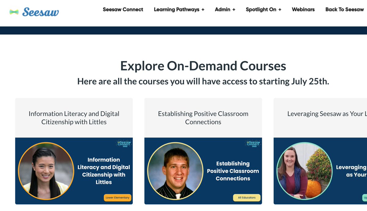 Are you using <a href="/Seesaw/">Seesaw</a>? Are you looking for some high quality PD this summer? Be sure to check out a few #SeesawConnect sessions on demand. There is something for everyone! There are even online and in person meet up happening throughout the summer. #summerPD #edtech