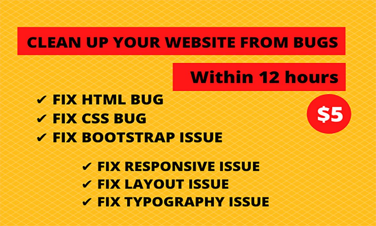 ariful_web's tweet photo. Check out my Gig on Fiverr: edit or fix HTML, CSS, bootstrap bugs or fix responsive issues within 12hrs https://t.co/pP17yEQ27Y https://t.co/0Nm7buaA9p