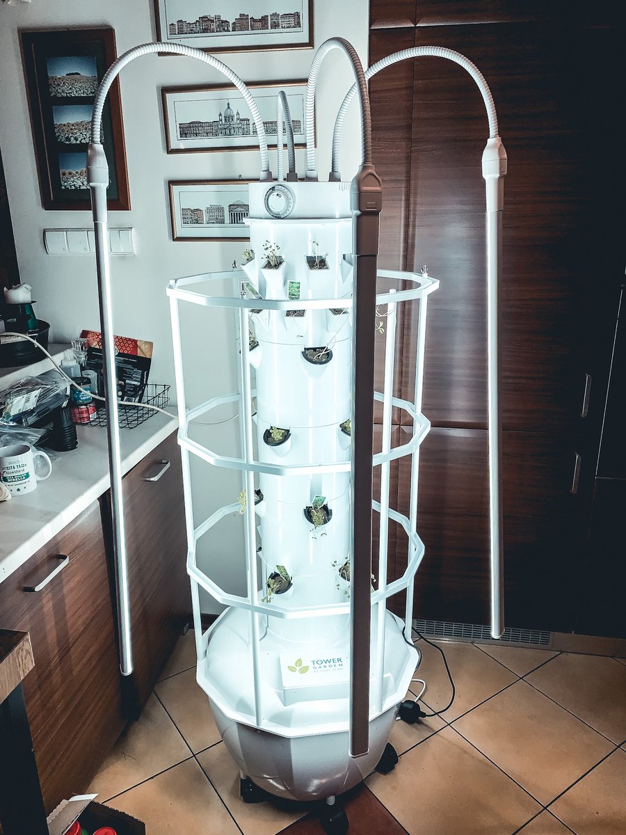 Working on a new project with italian chef <a href="/cristinacatese/">Cristina</a> combining Italian cuisine inspired simple recipes and fresh, homegrown herbs and veggies using <a href="/TowerGarden/">Tower Garden</a> 🪴 
.
#towergarden #homegrown #aeroponics #verticalgarden #HomeGarden