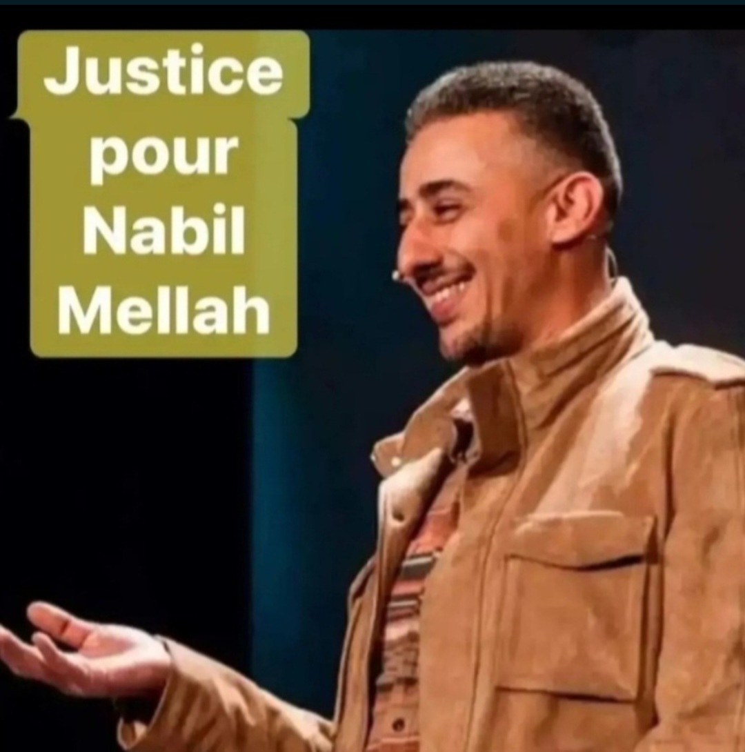 Nabil Mellah condamné à 4ans ferme, au tribunal de Sidi mhamed...Aujourd'hui. Je suis si  fière de Nabil...j ai mal pour mon pays et ce qu on lui inflige. Tahia El djazair.