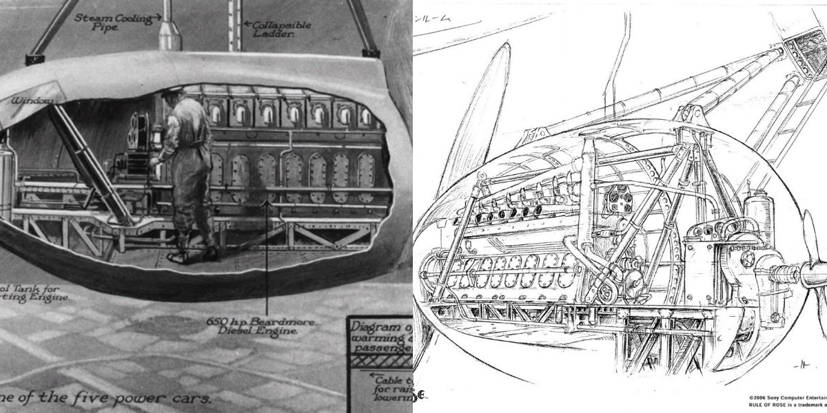 unlucky_Gurl_'s tweet photo. Still thinking about how extreme are the details of the airship in Rule of Rose. If you look close to the real R 101, you can see how much study behing the concept and models the people behind the game did. Again this is a PS2 game, how they did it.
#ruleofrose #gamefiles #r101 https://t.co/crQrBp1YfN