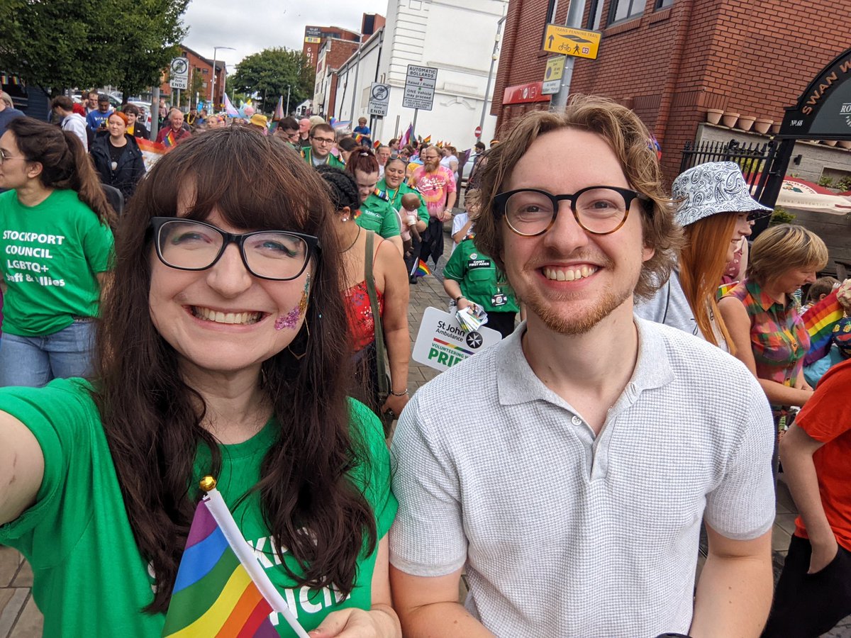 comms_sam's tweet image. Wonderful time at @StockportPride today 🏳️‍🌈 so chuffed to march with my LGBTQ+ colleagues and allies!!