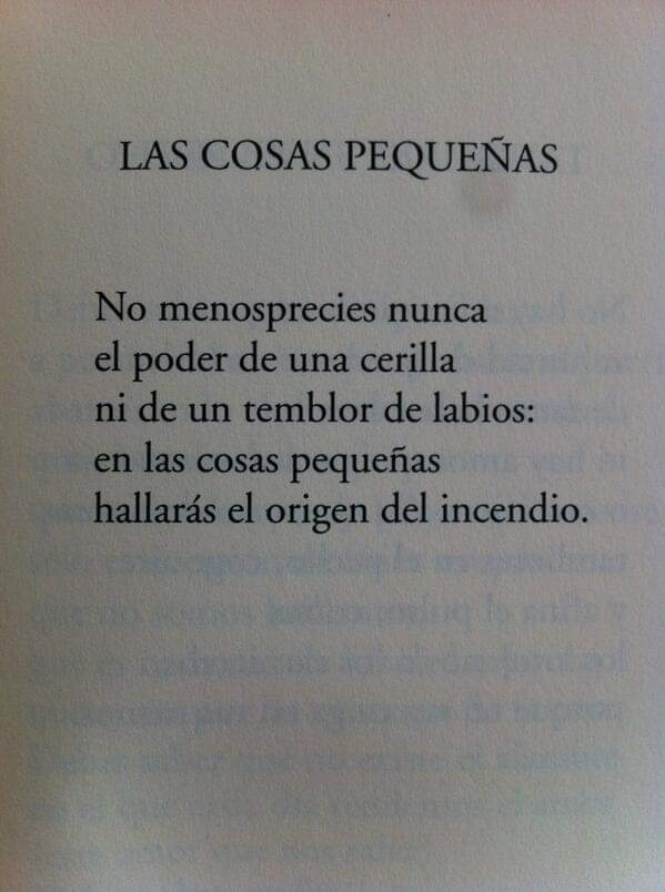 Julio Rodríguez: "En las cosas pequeñas hallarás el origen del incendio".