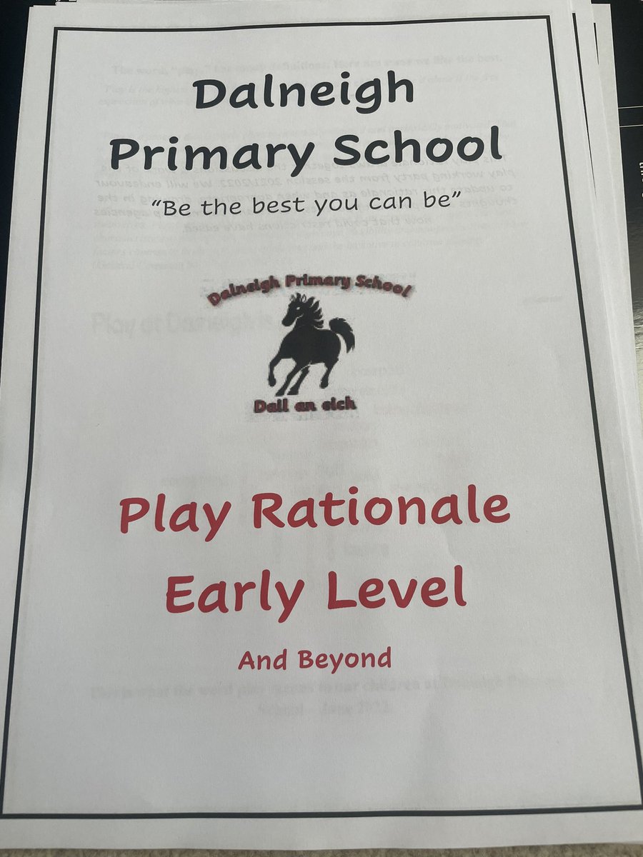 Play working party were busy behind the scenes from March-June creating our play vision. Rationale now in place ready for August 🤩