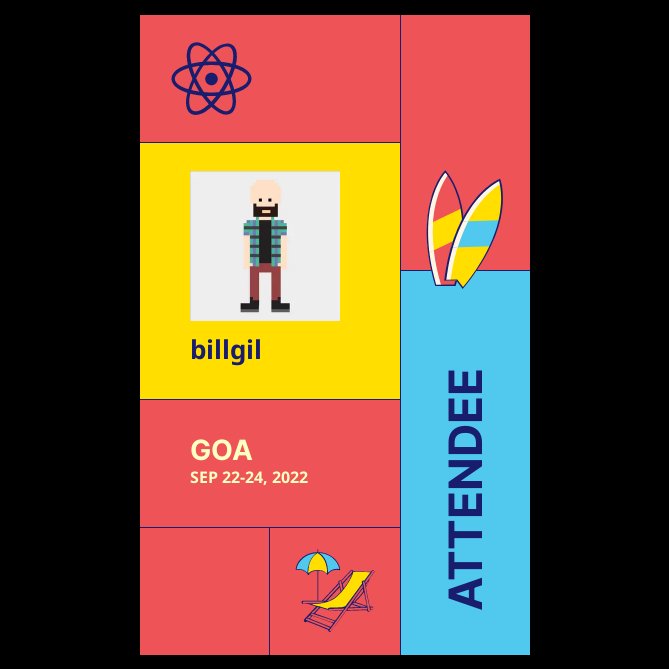 billgil's tweet image. I generated my badge for #ReactJS #India HYPE! 
#javascript #Web3 #web3uiKit 🧙‍♂️

React India is an international community-led non-profit initiative that provides a platform for developers to share and discuss their insights and experiences with React. badge.reactindia.io/tickets/BillyG…