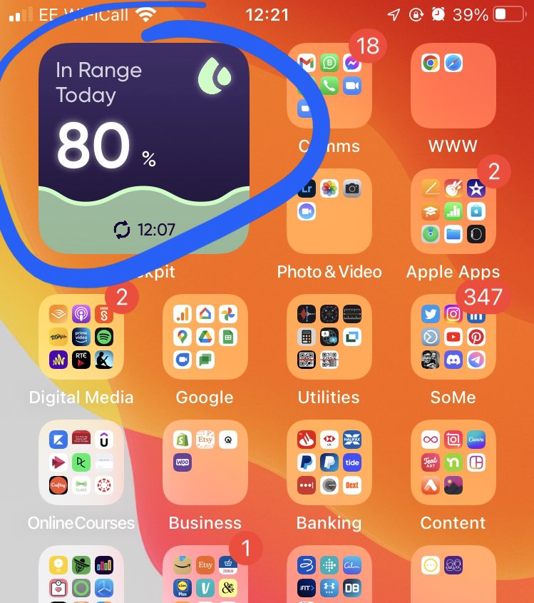 loopingntheloup's tweet photo. I’m LOVING my new widget from the @DiabetesCockpit app!! #Doc https://t.co/EfVl0m0QZY