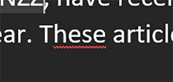 Why does Word sometimes fail to recognise a whole word? It seems to suggest that part of the word is a spelling error. Do I need to change a setting?