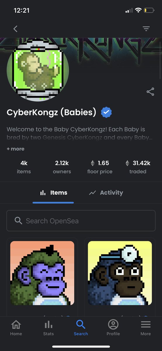 Honestly, <a href="/CyberKongz/">CyberKongz</a> babies are the most undervalued NFT project …

- Brilliant pixel art
- Exceptionally intelligent community
- Generate Charmz for P&amp;K
- Incredible team (council) constantly building 
- Access to WSK &amp; some of the best WL opportunities you can get